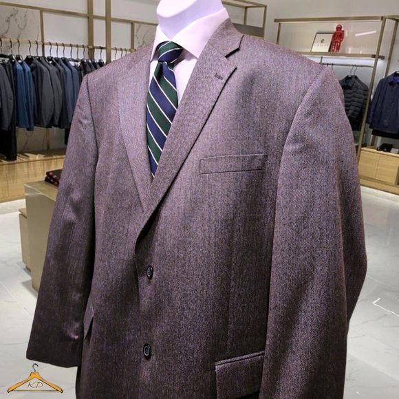 Joseph & Feiss Sport Coat - 48 Long, Gray Herringbone, NWOT - Picture 1 of 14